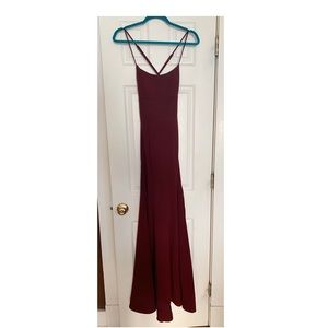 Burgundy long prom/ formal dress